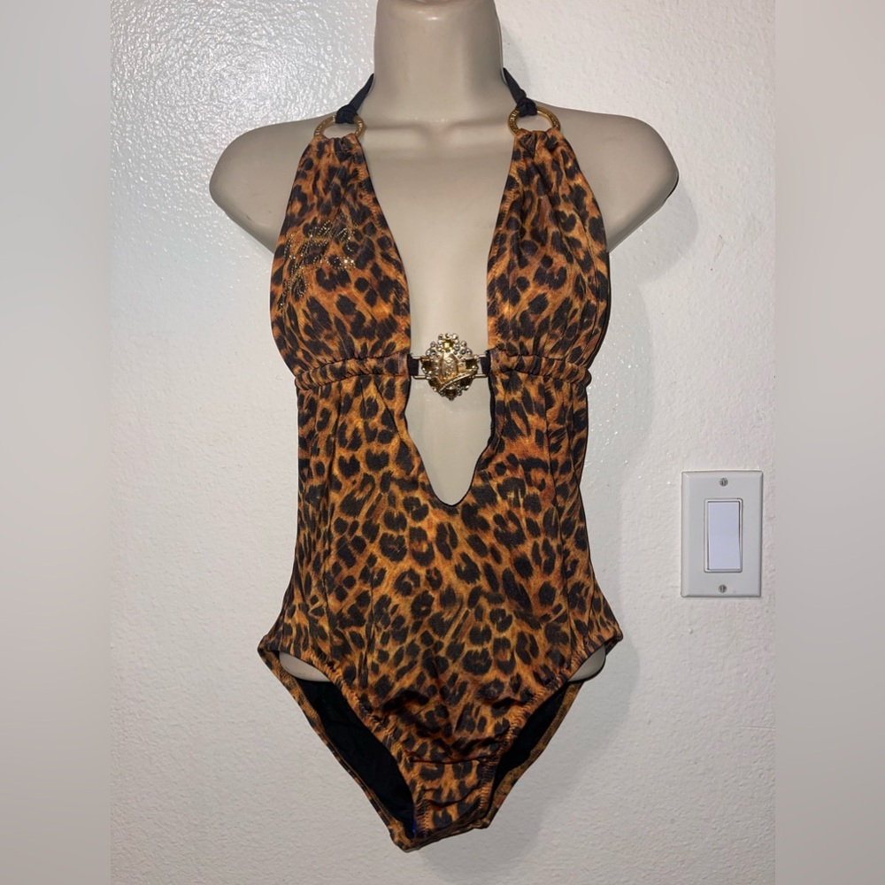 Y2K. NEW CHRISTIAN AUDIGIER STUDDED BLING 1 PIECE Size M